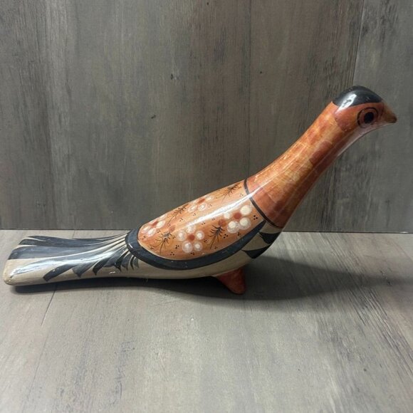 Hand-Painted Vintage Ceramic Bird ?Quail? Figurine Floral Design - Picture 7 of 8